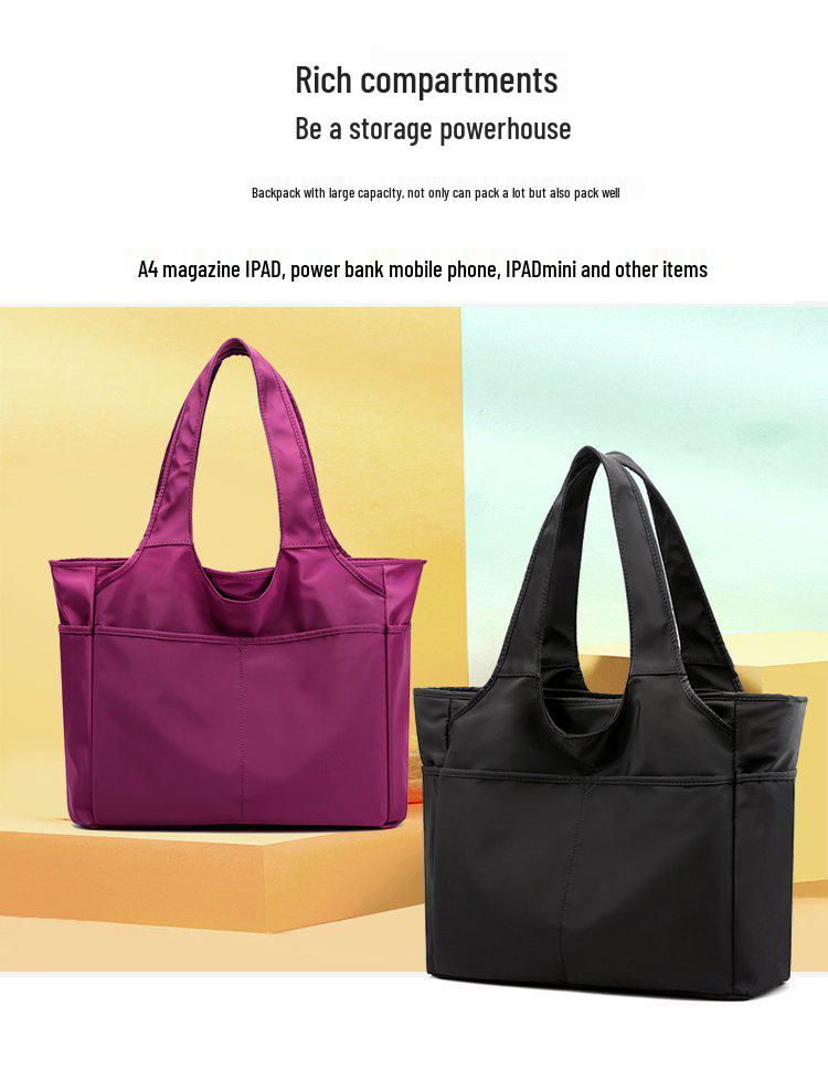 Geantă Tote de Călătorie Elegantă pentru Femei din Nailon Ușor - Geantă de Mână cu Capacitate Mare și Versatilă