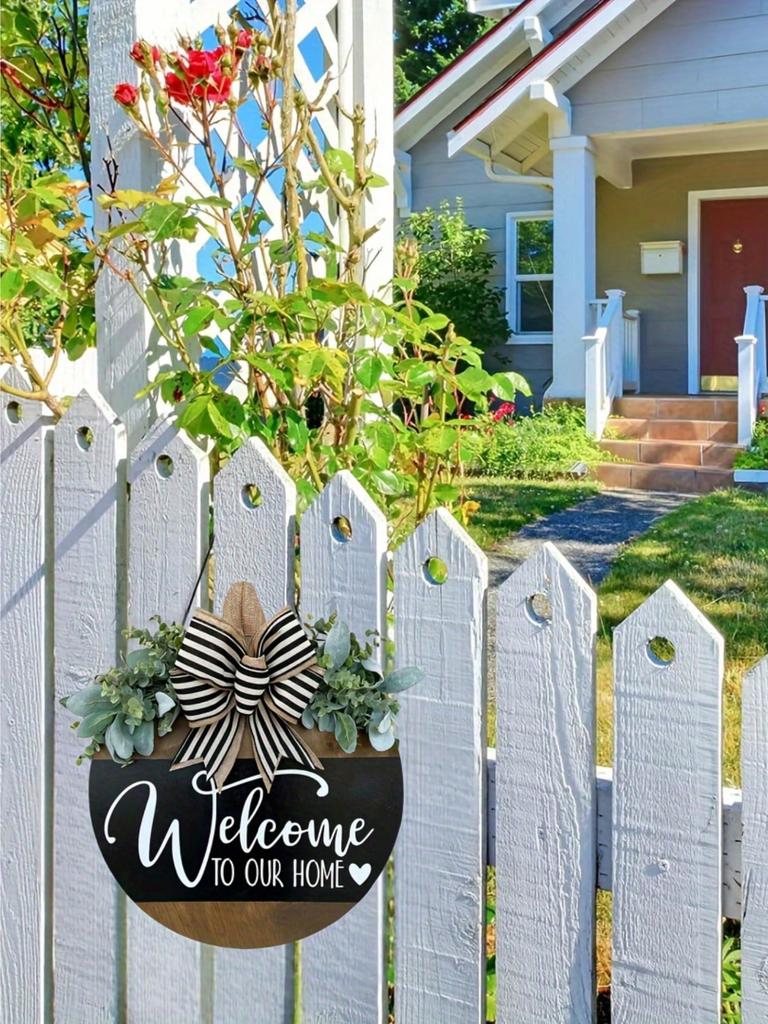 House Front Door Decoration Housewarming Gift Home Outdoor Indoor Handmade 12-inch Front Door Welcome Wreath 1