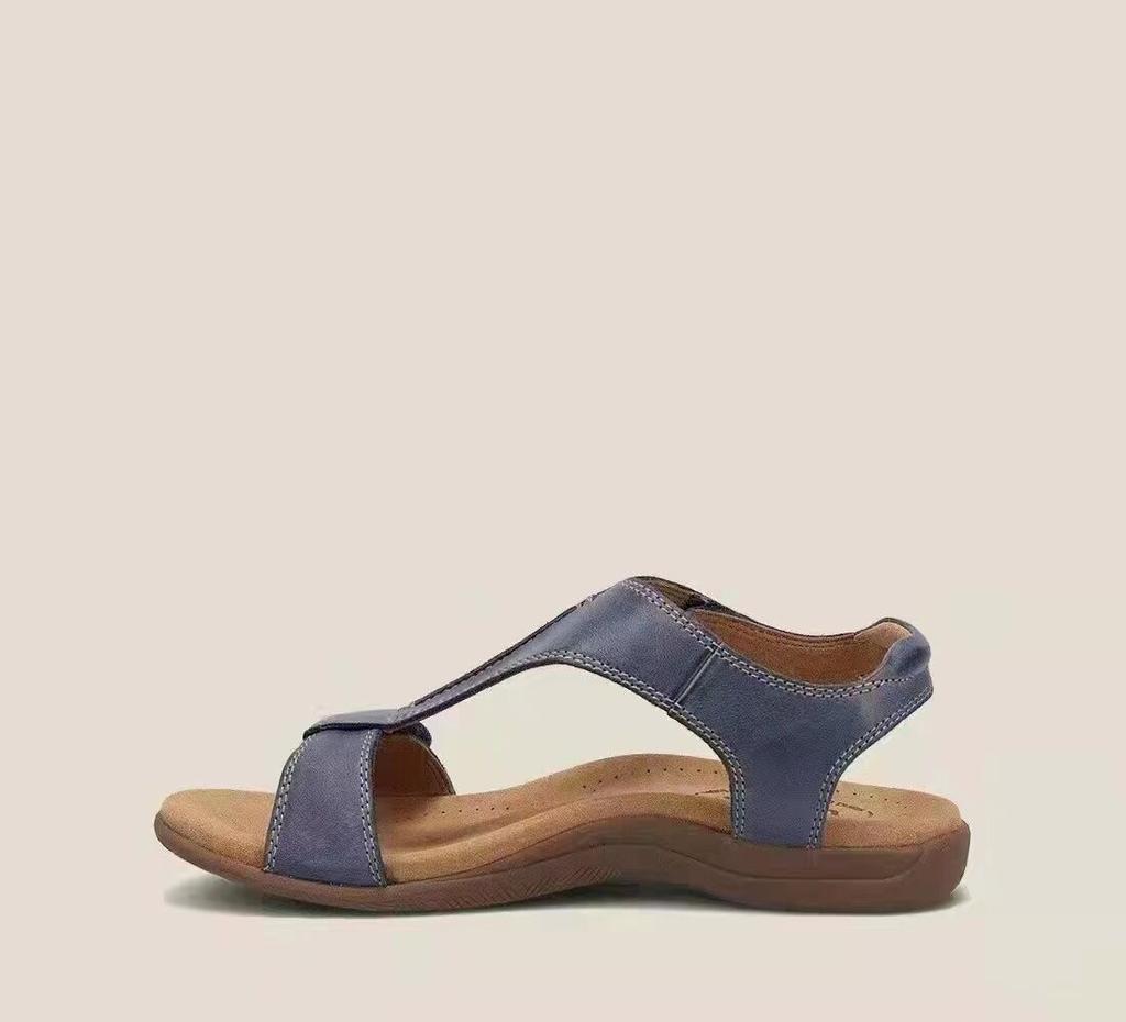 Sandali da donna con supporto per arco plantare piatto e massaggio, con velcro: Ciabatte da Spiaggia Casual
