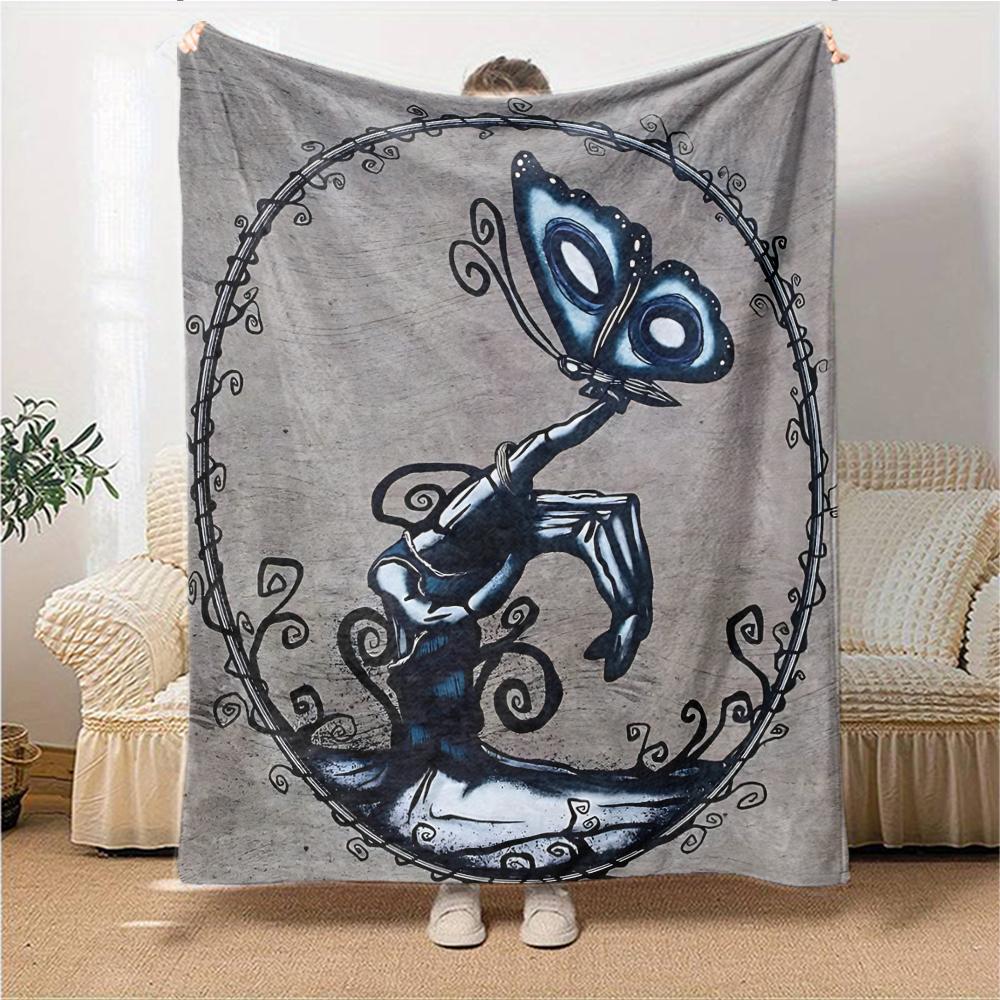 Simpsons Family Portrait Flannel blanket, soft and warm, suitable for beds and sofas, all seasons, portable travel blanket. 0730117