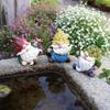 62KD Pineapples Gnomes Ornament Resins Statues Mini Dwarfs Figurine Fruit Gnomes Decorations for Bedroom Shelf Yard Shelf