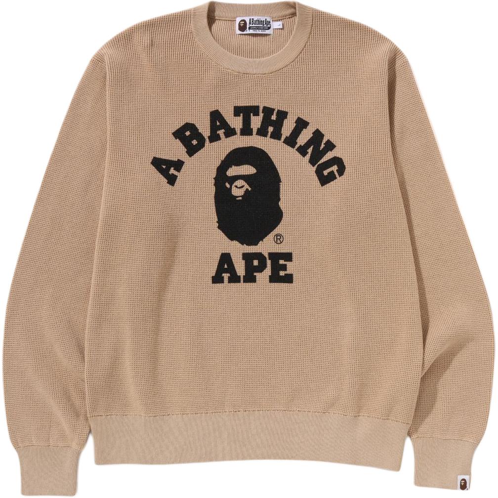 Bape College Waffle Sweter z okrągłym dekoltem 1L30-120-002