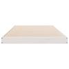 Floor Bed Frame White 90 x 210 cm Solid Pine Wood