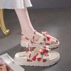 Fairy wind platform fashion sandals female summer flat sandals 2025 new popular student soft-soled beach shoes