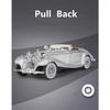 1/24 Benzs 500K Alaşımlı Araba Modeli Pres Döküm Metal Klasik Araçlar Araba Modeli Simülasyon Ses ve Işık Koleksiyonu Çocuk Oyuncak Hediye
