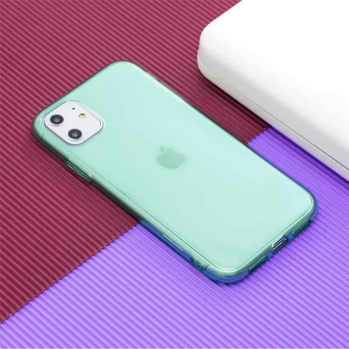 Coque et Film Protecteur - Apple - iPhone 11 Pro Max - Vert - 2PCS Verre Trempé - 1PCS TPU Silicone