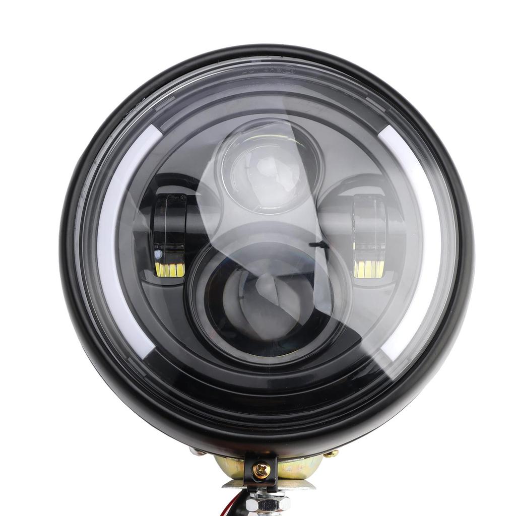 Multifunctional 7" Round Led Headlight Fog Lamp Custom Fits For Racer Bobber Chopper