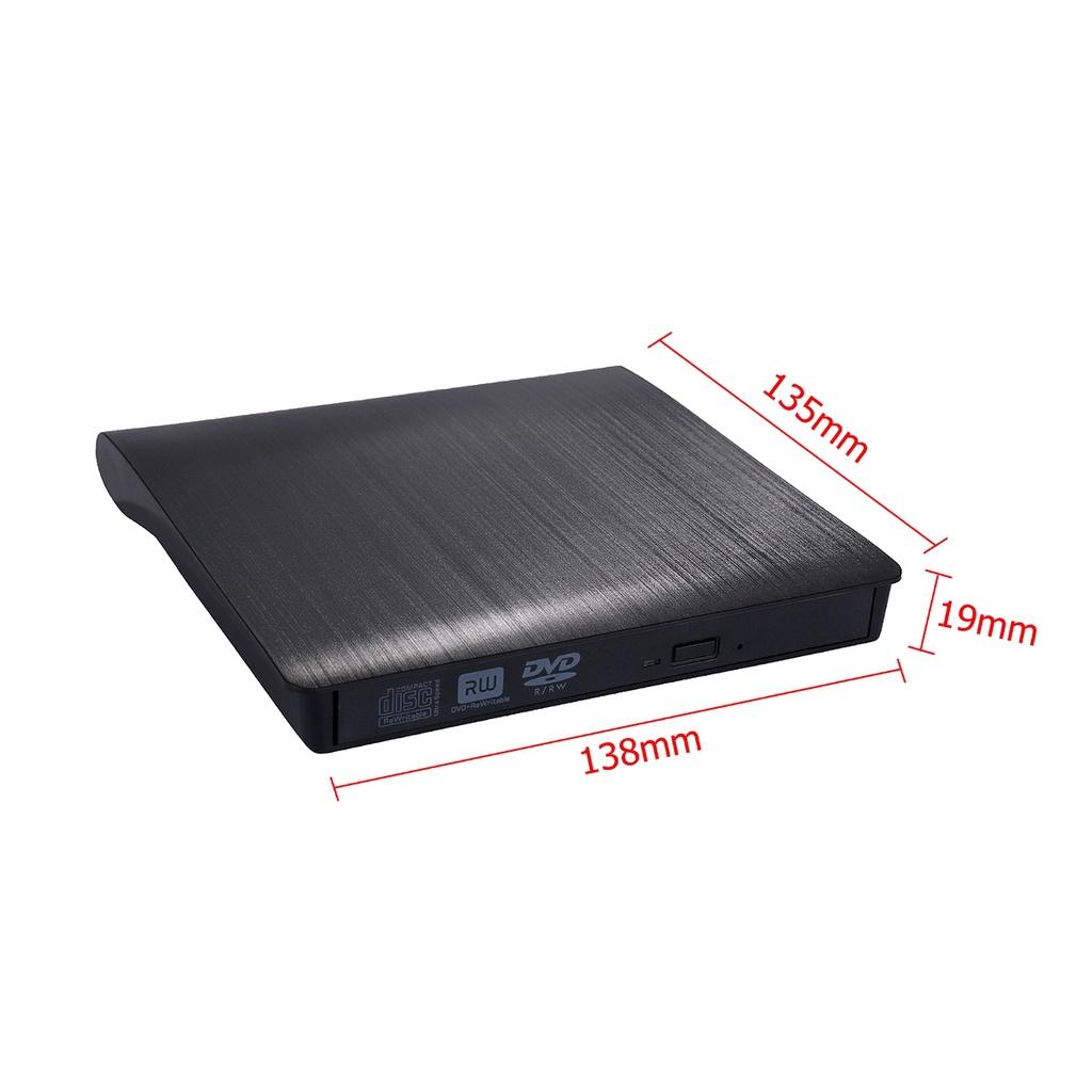 External USB 3.0 Type-C High Speed DL DVD RW Burner CD Writer Slim Portable Optical Drive 138x135x19MM