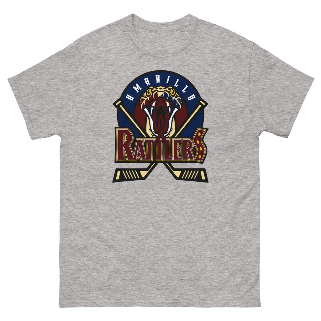 Amarillo Rattlers Hockey Team Retro Logo Graphic T Shirt Tee