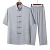 Men's Chinese Style Tang Suit Cotton Linen Set