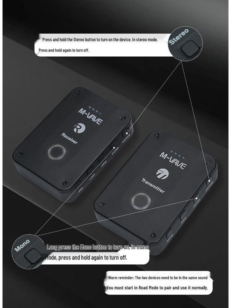 M-VAVE WP-9 Wireless In-Ear Monitor Earphones with Lavalier Mic for Live Streaming