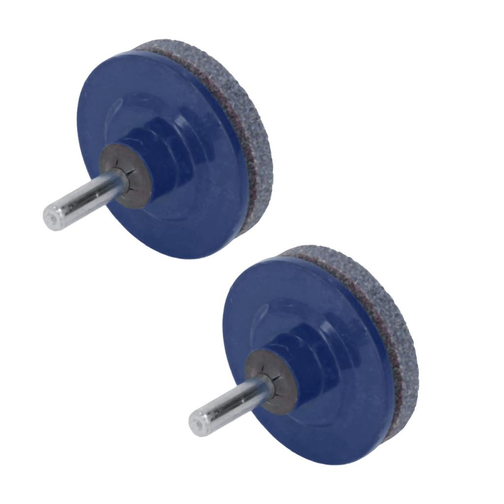 2Pcs Lawn Mower Blade Sharpener Stainless Steel ABS Drill Blade Accessories for Garden Courtyard