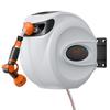 VEVOR Retractable Garden Hose Reel, 1/2" x 131.23 ft Wall Mounted Hose Reel, Heavy Duty Garden Hose Reel with 9 Patterns Nozzle, Any Length Lock