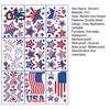 9-teilige Aufkleber zum Unabhängigkeitstag, doppelseitiges Design, Sterne und Streifen-Elemente, einfach zu verwenden, 4. Juli, patriotische Fensterdekoration