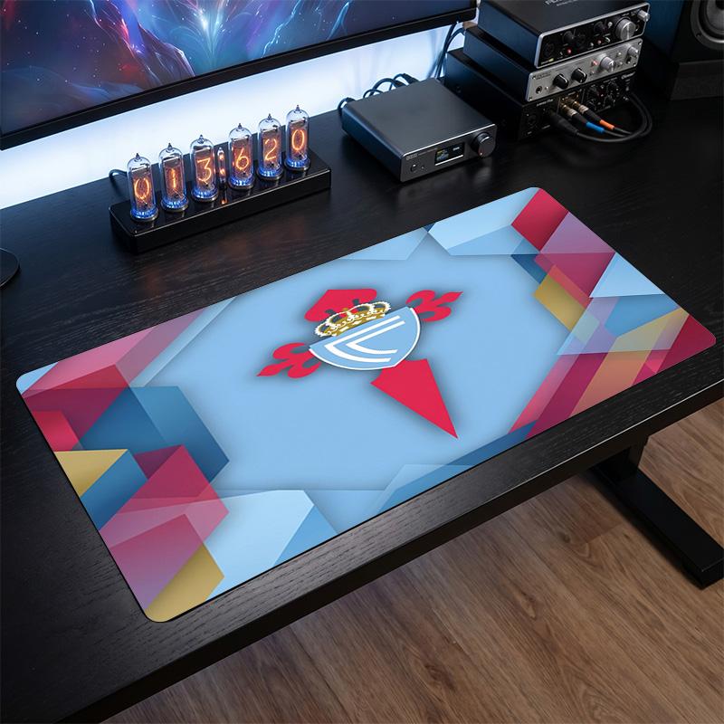 Celta Vigo FC Theme Pattern Mouse Pad, Soccer Logo Design XXL Gaming Desk Mat Non-Slip Computer Mouse Pad
