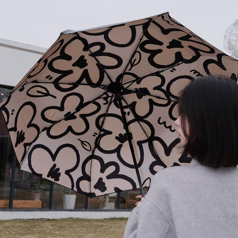 Fully Automatic Umbrella for Girls Dual Purpose Sun and Rain Protection Reinforced Sun Umbrella UV Resistant Sun Umbrella