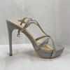 Sandalias de Tacón Alto para Mujer de Verano Punta Abierta Tacón de Aguja Tacones Altos de Moda de Gama Alta Impermeables Plataforma Sandalias con Pedrería