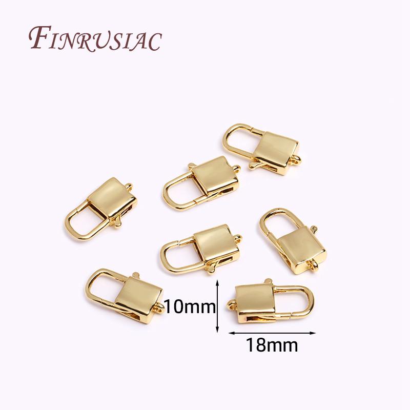 Trendy 7 Styles 18K Gold Plated Lobster Clasp Hooks Connector For Making Necklace Bracelet DIY Chain Jewelry Materials Wholesale