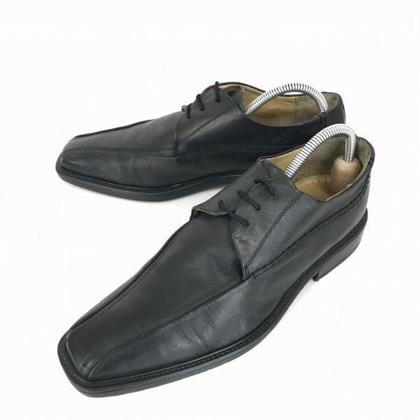 

France Heritage/andre/Handmade Swirl Moc Toe Leather Shoes/43/27.5/Black/Dress/Business