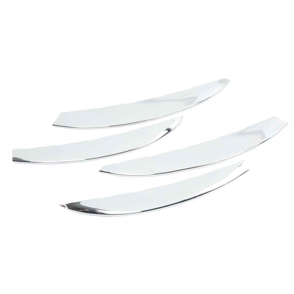 4 Pcs Front Fog Light Grille Trim Eyelid Eyebrow Wind Knife Strip Replacement for  ‑  C‑Class W206  06