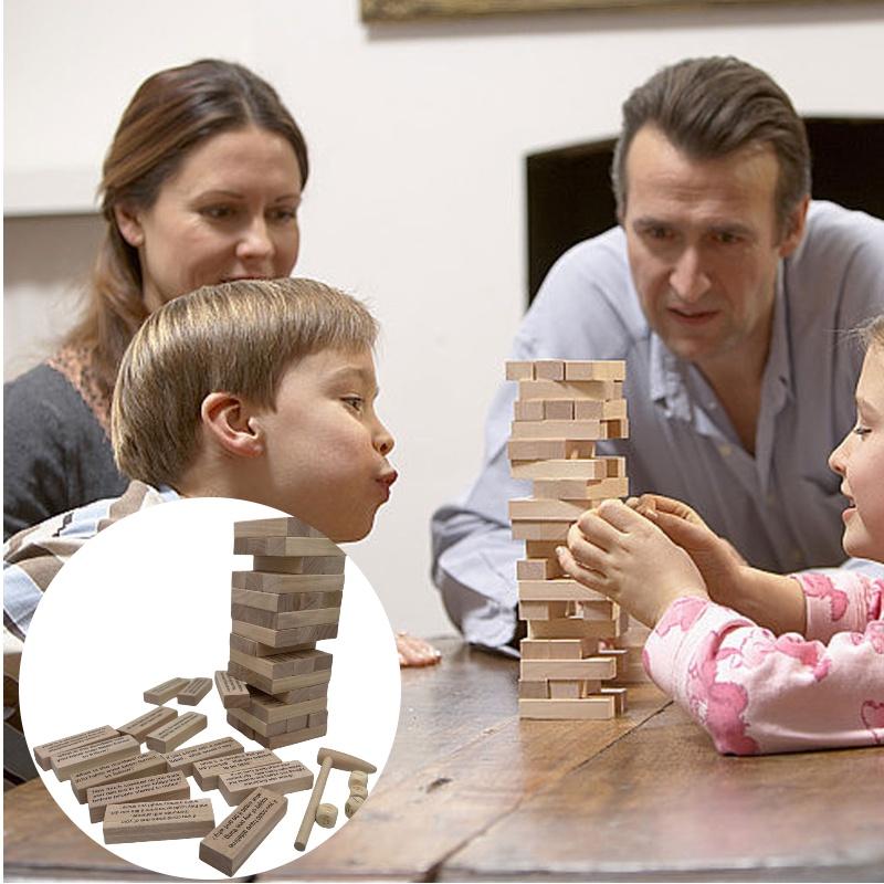 Icebreaker Wooden Stacking Toy Interactive Mind Game For Adults Couples' Bonding Activity