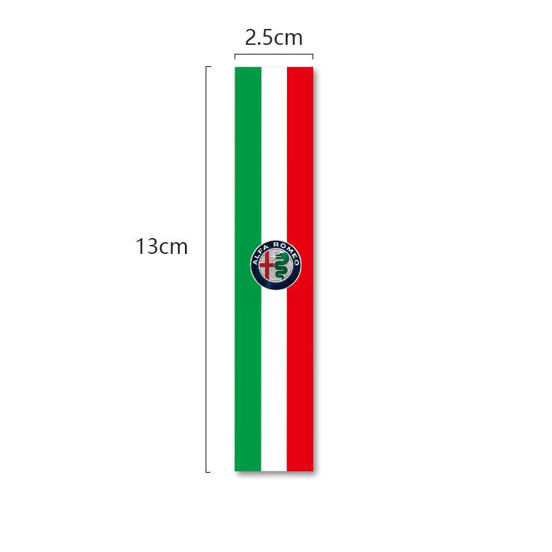 CQSUV1 1/5/10 KS Samolepky na volant auta Nálepka s národní vlajkou Pro Alfa Romeo Giulia Stelvio Giulietta 156 159 147 Mito Tonale Brera