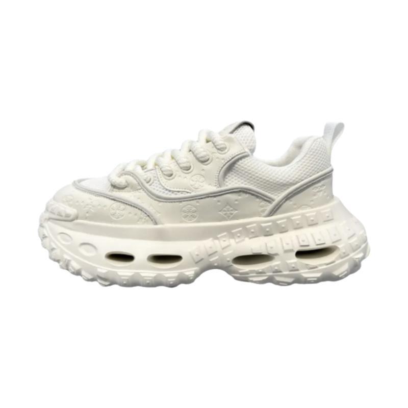 Solid Color Printed Dad Shoes Spring and Summer New Breathable Mesh Platform Casual Shoes Clxp