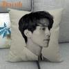 Custom Lee Dong Wook KPOP Pillowcase  Wedding Decorative Cotton Linen Pillow Case For Home Pillow Cover 45X45cm One Side