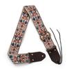 Vintage Flowers Embroidered Guitar Strap Leather Head Electric Guitar Belt  Acoustic Bass
