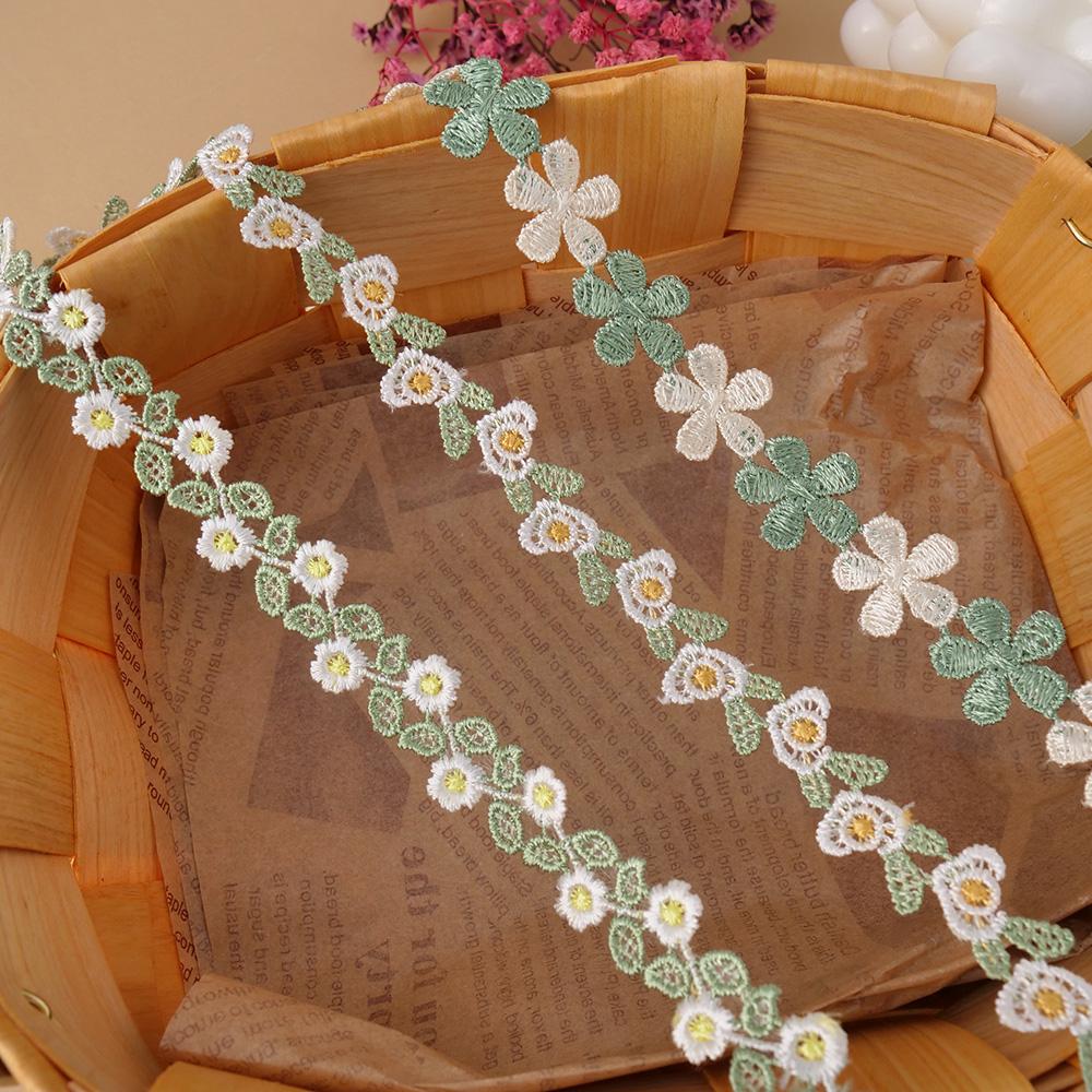 Flower Embroidered Lace Trim Ribbon For Crafts Dress Cheongsam Decoration Scrapbook DIY Materials Needlework Sewing Accessories