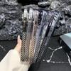 Hot Sale Plated Carbon Brazed Bezel PC Hard Case for iPhone15 14 13 12 Pro Max 11 Full Cover Phone Case with Lens Film