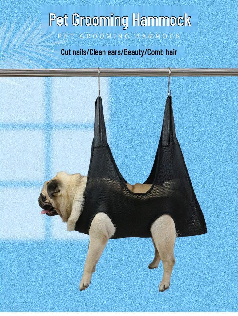 New Pet Grooming Hammock for Nail Trimming – Cat & Dog Hanging Grooming Bag