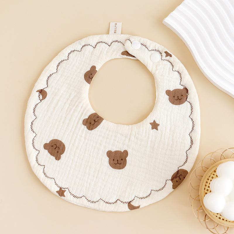 Six-Layer Baby Crinkle Cloth Bib - Soft, Absorbent & Anti-Spit-Up for Newborns