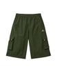 Pips Motorcycle Nylon Cargo Bermuda Shorts Khaki