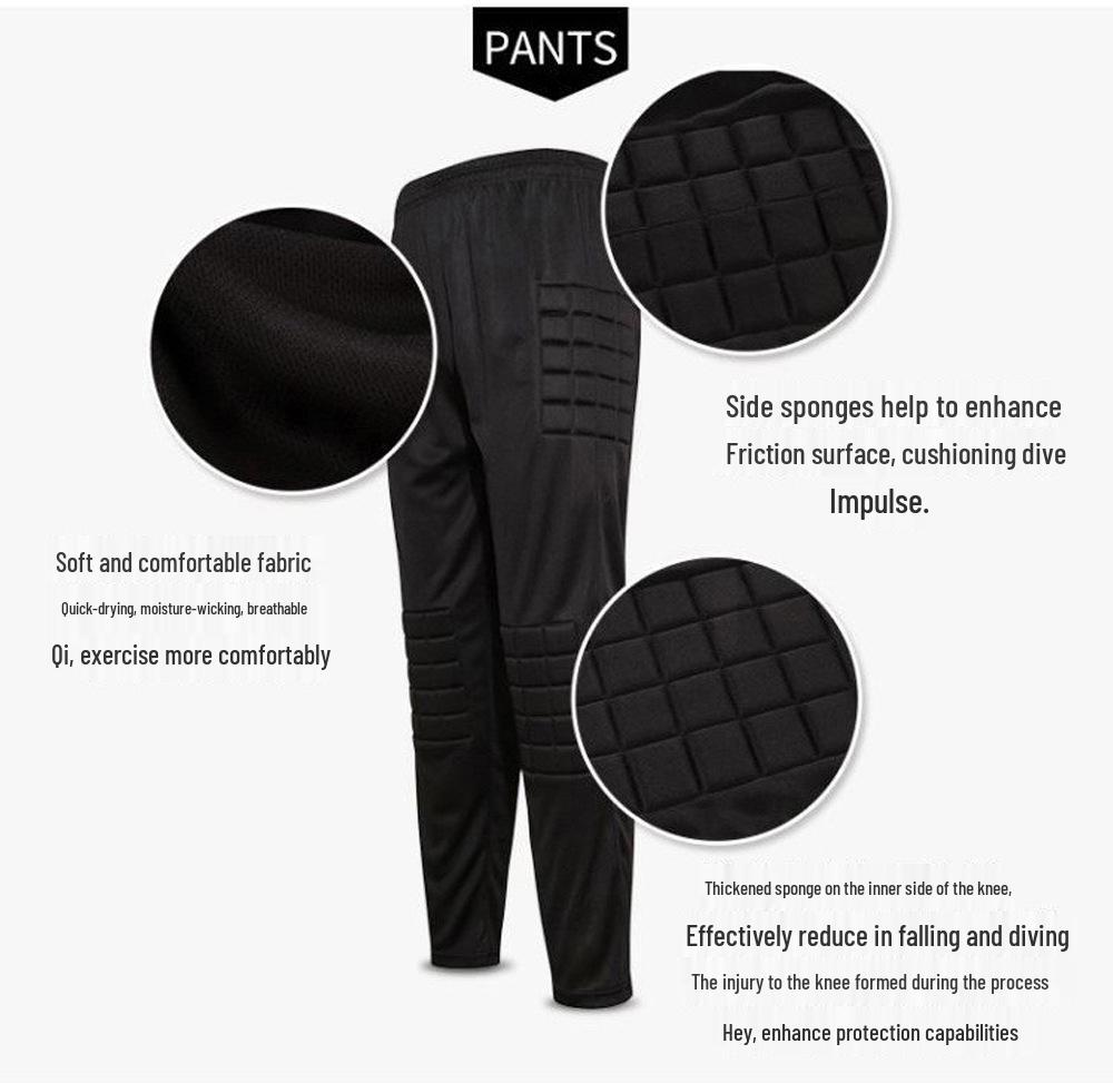 Goalkeeper Uniform with Anti-Fall and Anti-Collision Sponge Padding for Football Training