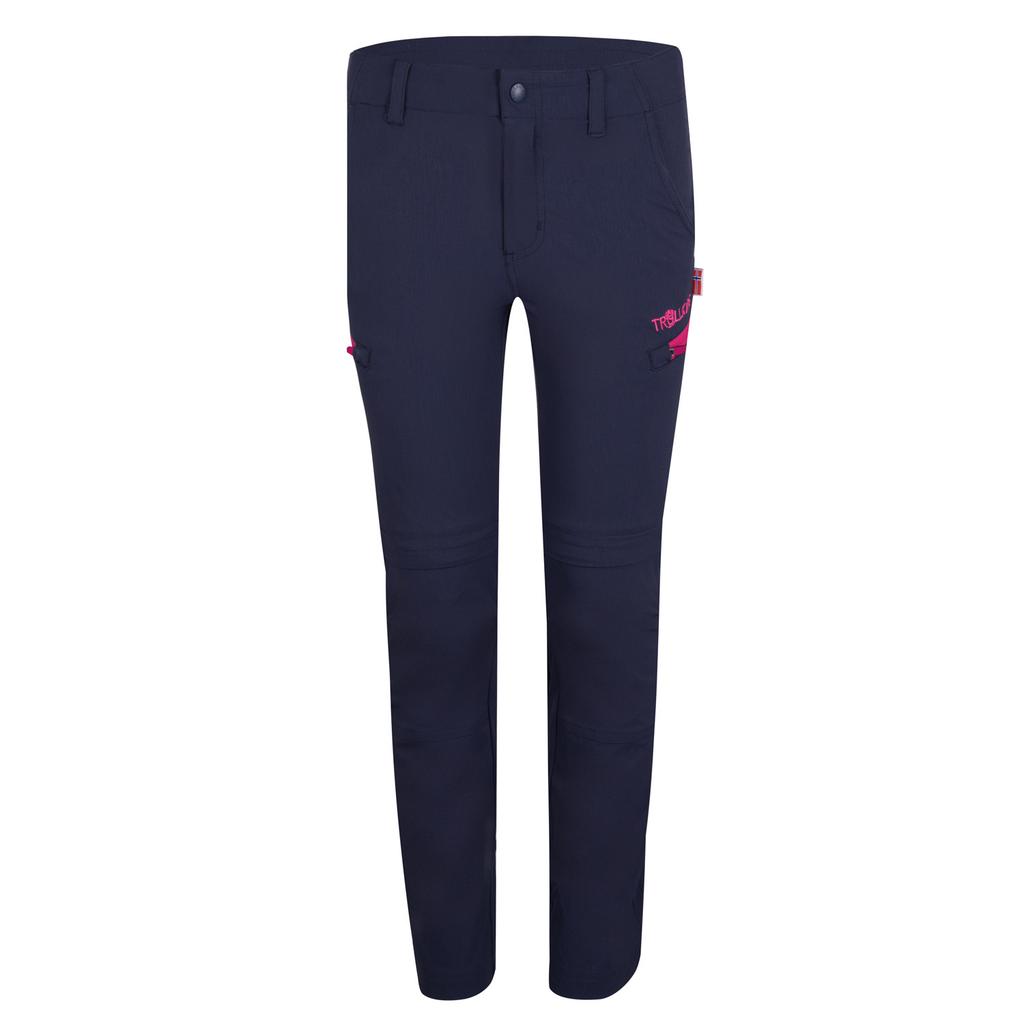 Spodnie zapinane na zamek dziecięce dla chłopca/dziewczynki Trollkids Kids Kjerag Zip-Off Pants navy/magenta (177-114) 116