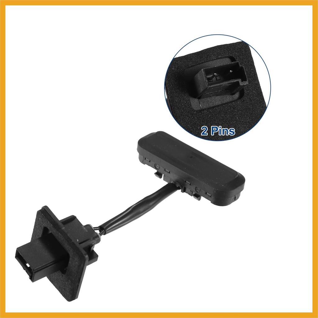 Rear Trunk Lid Tailgate Lock Release Handle Opening Button Switch for Buick Regal 2011-2016 No.1241457/13422268 - Pack of 1 Black Replacement