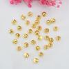 100Pcs  Gold Plated Ball Crimp End Beads,Crimps Beads,2Mm 2.5Mm 3Mm Stopper Spacer Beads For Diy Jewelry Making Supplies