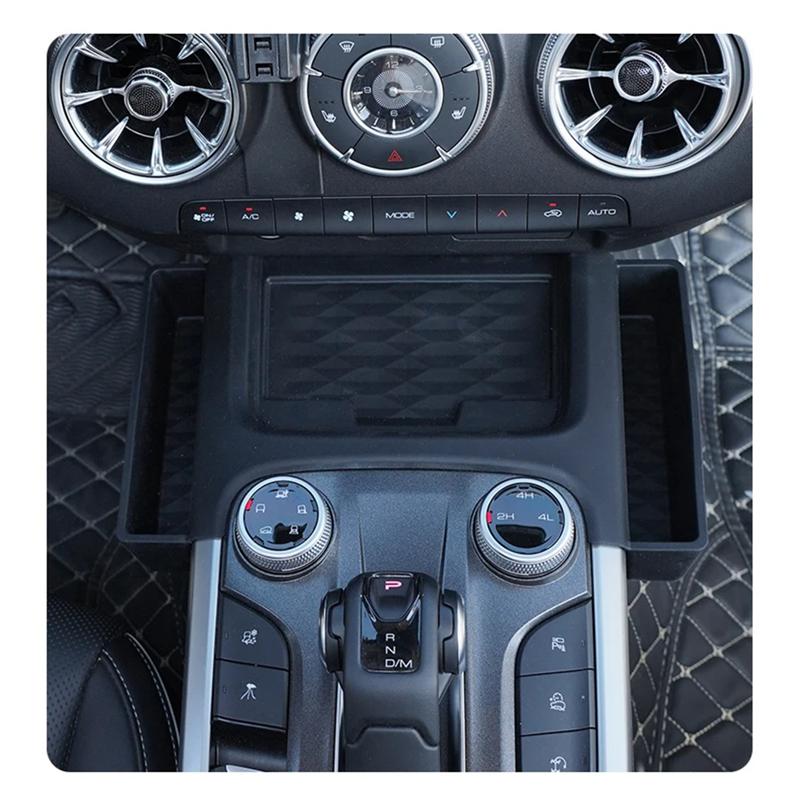 

A03Z-For Great Wall Tank 300 Hi4-T Central Control Charging Silicone Pad Storage Box Modified Interior Accessories чорний