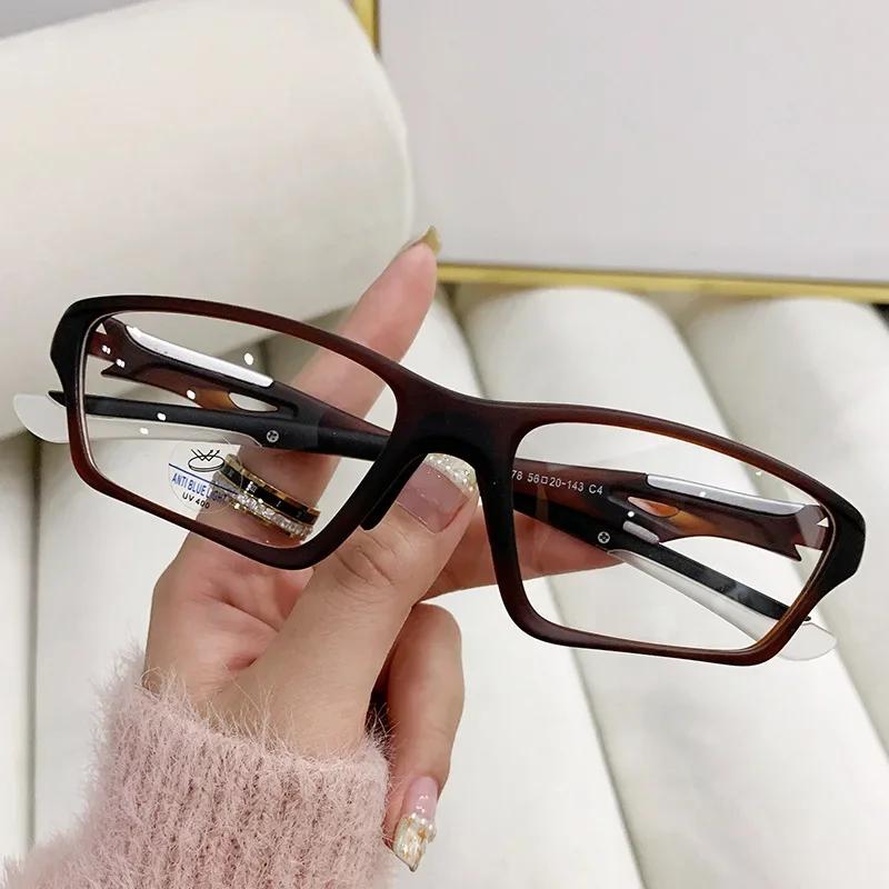 Black Framed Men's Anti Blue Light Glasses Women's Outdoor Sports PC Glasses Adjustable Leg Driving Glasses for Men
