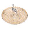 Peacock Fruit Tray Zinc Alloy Metal Peacock Plate for Bread Snacks Cakes   Candies
