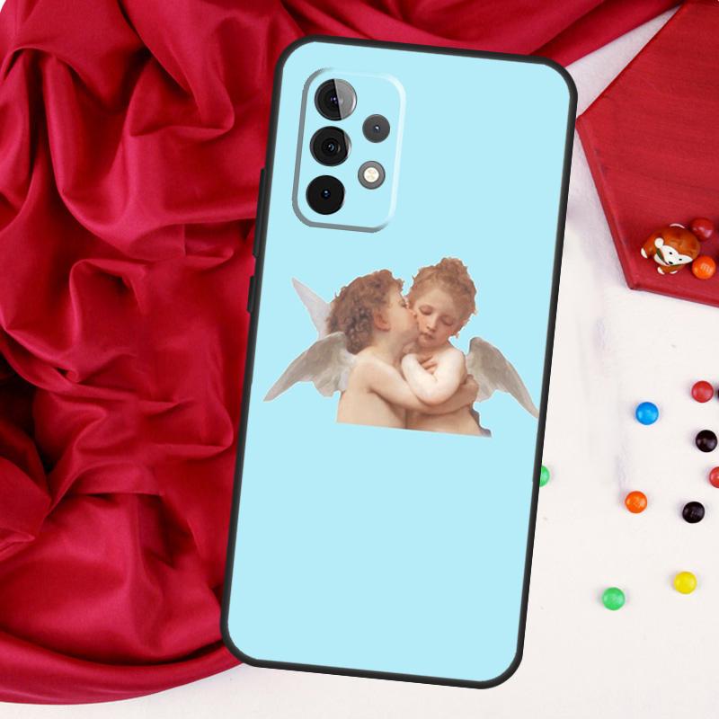 Renaissance Angels In Sky For Samsung Galaxy A55 A53 A33 A13 A35 A15 A36 A56 A26 A16 A22 A32 A52 A54 A34 A06 A05 Case