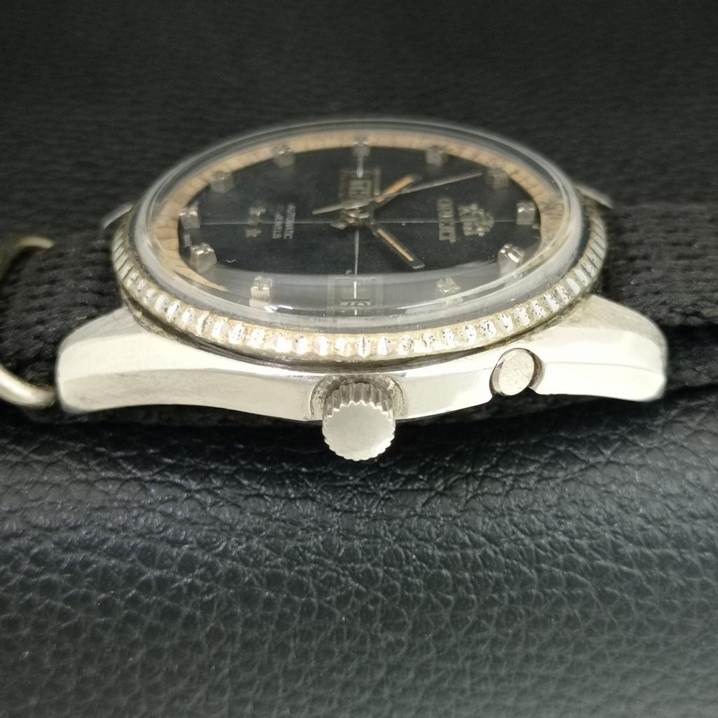 VINTAGE ORIENT AUTOMATIC JAPAN MENS BLACK COLOR DIAL WATCH A706309-1