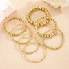 Stacked wind gold CCB size round bead beaded bracelet set for Europe and the United States