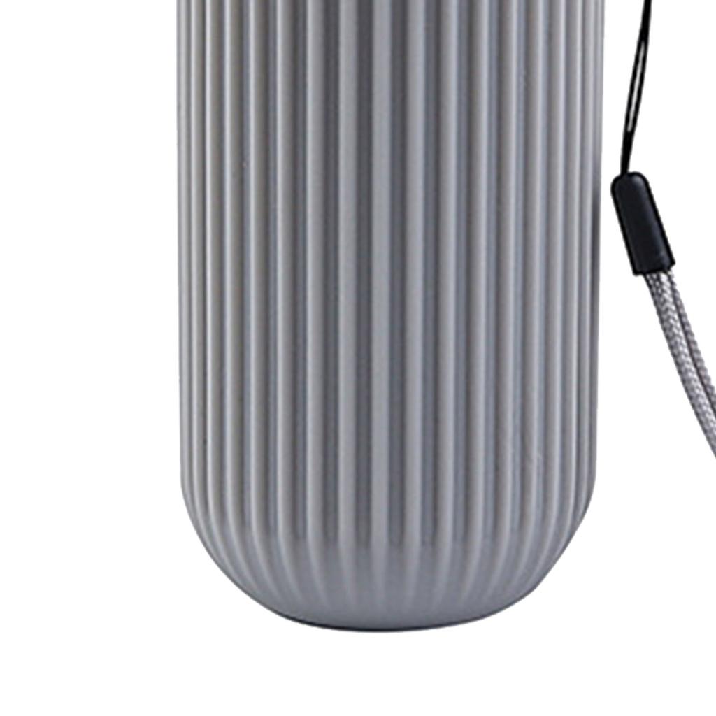 Travel Toothbrush Case Carrier Portable PP Slip Resistant Travel Toothbrush Cup with Cover Grey