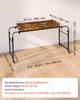 VEVOR Overbed Table 1060 x 360 mm Mobile Over Bed Desk with Swivel Wheels, for Bedroom Living Room Home Office, Adjustable Height & Length