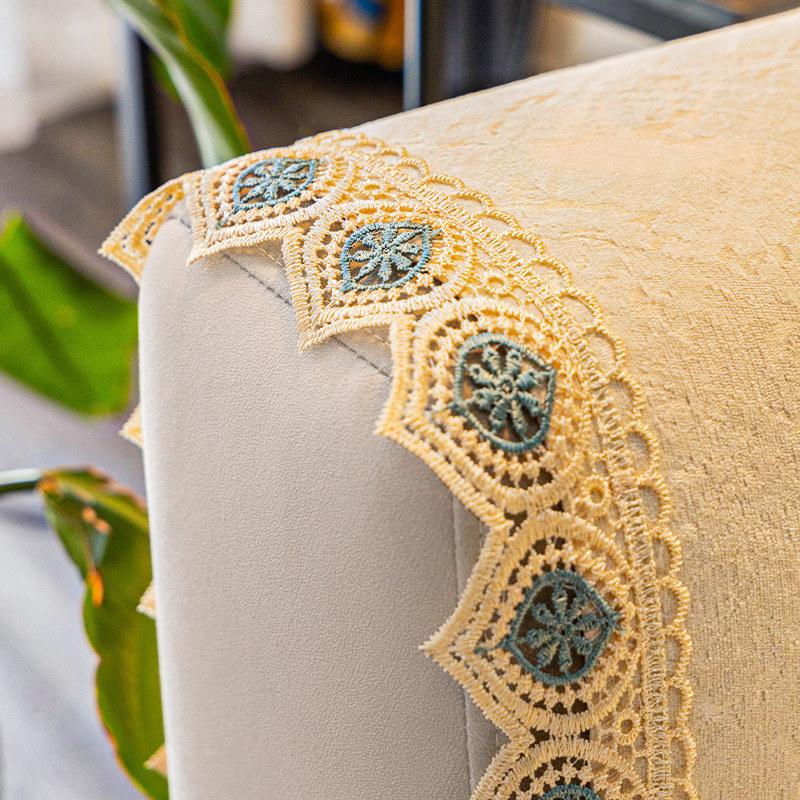 Lace Chenille Textured Sofa Covers for Living Room 3 Seats Luxury Couch Slipcover L Shape Chair Loveseat Cover Non-slip