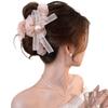 Back of Head Women Hair Clip Mesh Bow Shark Clip New Hair Claws  Hair Accessory