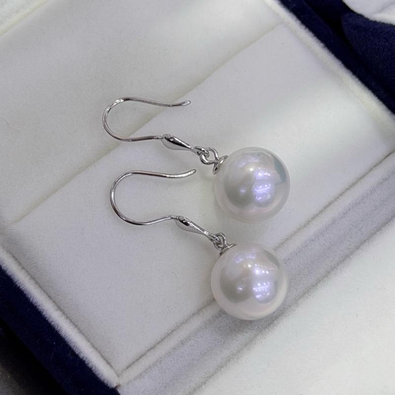 Minimalist  9-10Mm Pearl Hook Earrings S925 Silver Two Tone Finished Jewelry and Earring Settings for Replacement or DIY