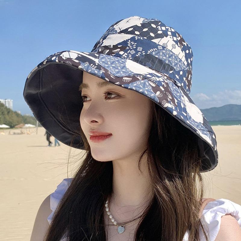 Summer Full Cotton Fisherman Hat Versatile Temperament Casual Double-sided Sun Hat
